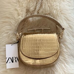 🔥🔥Brand New Zara Animal Print Oval Crossbody Bag